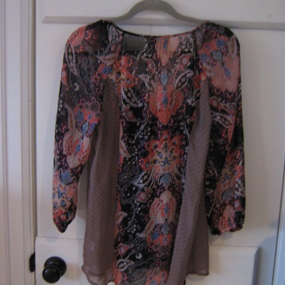 Cynthia Rowley Sheer Peasant Blouse - Picture 3 of 6